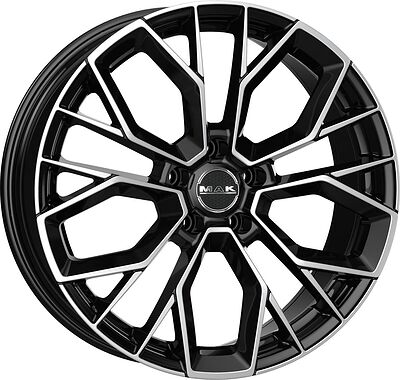 Mak Stilo 8.5x19 5x120 ET 40 Dia 64.1 Black Mirror