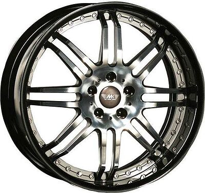 MK Forged Wheels XXXVII 9.5x22 5x130 ET 55 Dia 71.6 polished+black lip