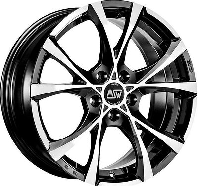 MSW Cross Over 7.5x17 5x114.3 ET 45 Dia 73.1 BLACK FULL POLISHED
