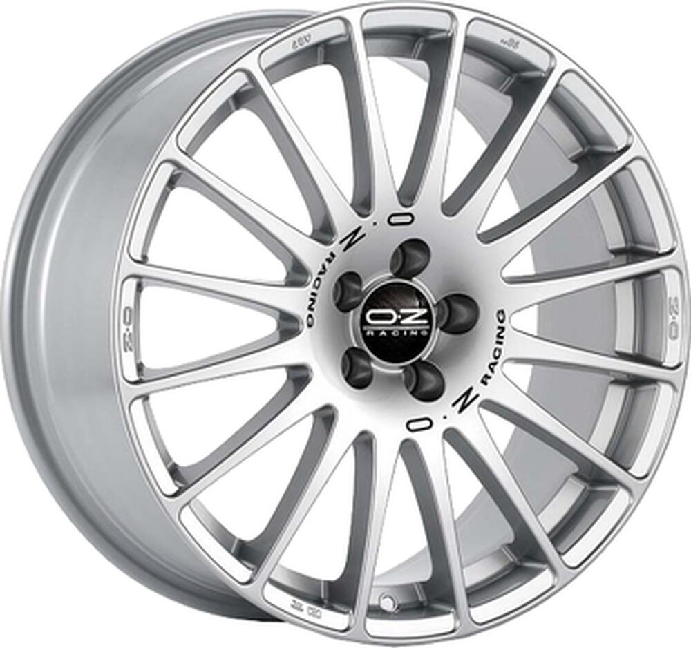 OZ Racing Superturismo GT 6.5x15 5x114.3 ET 45 Dia 75 Race Silver + Black Lettering