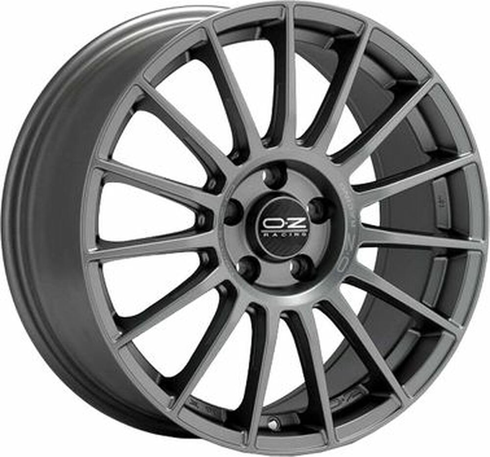 OZ Racing Superturismo LM 8x18 5x112 ET 35 Dia 75 Matt Graphite + Silver Lettering