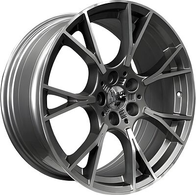 PDW 5407 8x19 5x120 ET 25 Dia 66 Gun Grey Machined Face