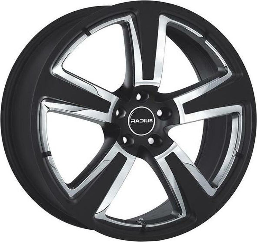 Radius R15 8x18 5x114.3 ET 45 Dia 75 Matt Black Polished