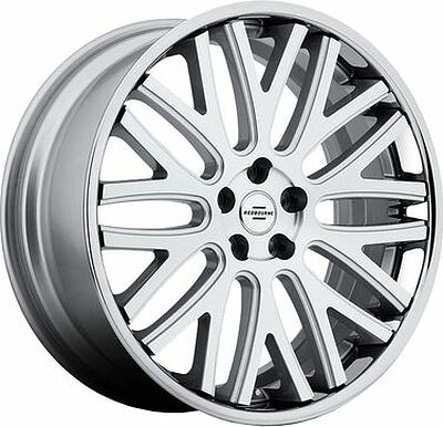 Redbourne Hampshire 9.5x20 5x120 ET 32 Dia 72 Silver Machine Face Chrome Lip