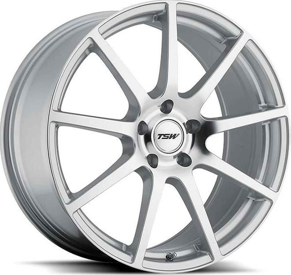 TSW Interlagos 8x18 5x112 ET 45 Dia 72 Silver Mirror Cut Face
