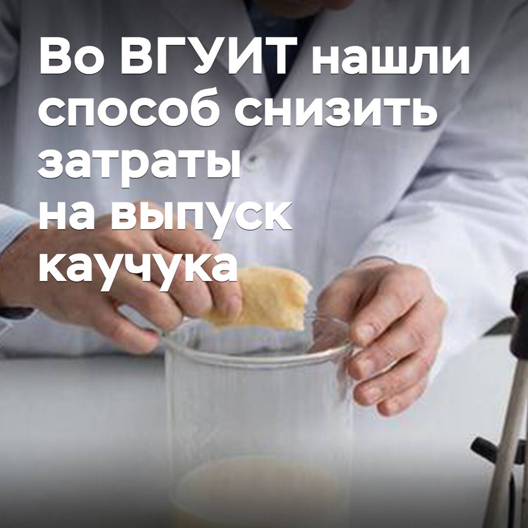 Во ВГУИТ нашли способ снизить затраты на выпуск каучука