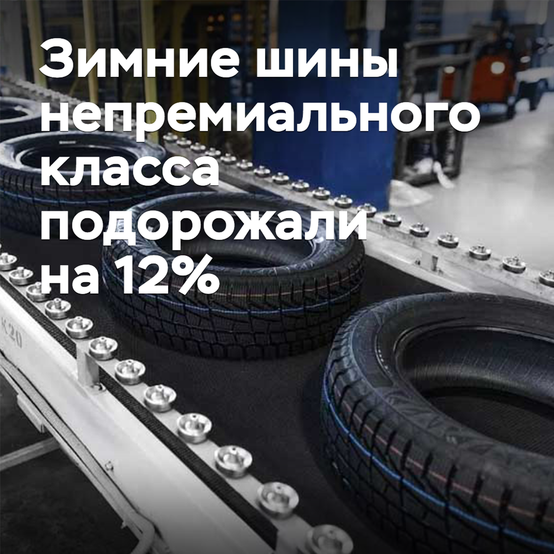 Зимние шины непремиального класса подорожали на 12%
