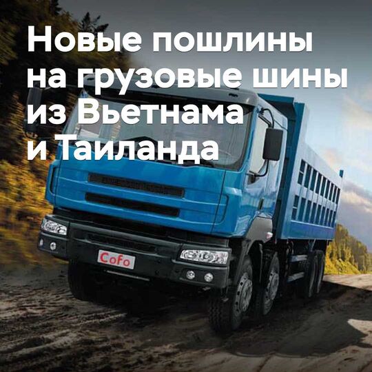 В ЕАЭС вводят антидемпинговые пошлины на грузовые шины из Вьетнама и Таиланда