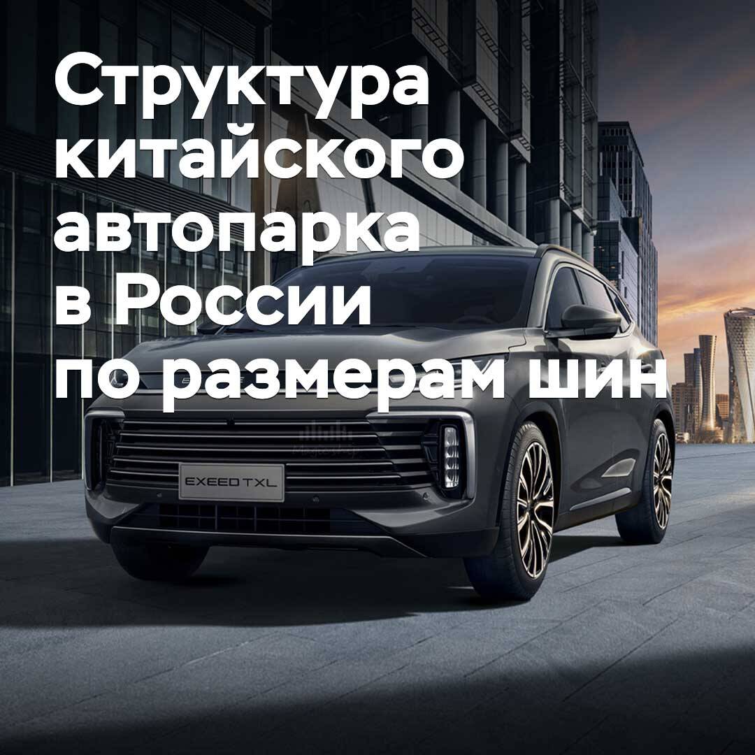 Структура китайского автопарка в России по размерам шин