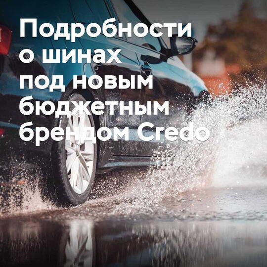 Ikon раскрыла подробности о шинах под новым бюджетным брендом Credo